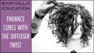 How To Dry Curly Hair  Diffuser Twist [upl. by Berk468]