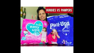 Potty training HUGGIES VS PAMPERS [upl. by Otrebire]