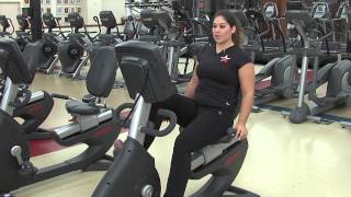 Life Fitness Recumbant Bike Tutorial [upl. by Sidnala]