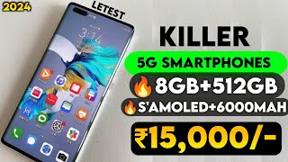 Top 5 Best 5G Smartphones Under 15000 in 2024  8GB512GB  Curved Display  Phones 5G under 15k [upl. by Llerrut108]