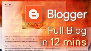 Blogger  Tutorial for Beginners in 12 MINUTES  FULL GUIDE [upl. by Wennerholn]