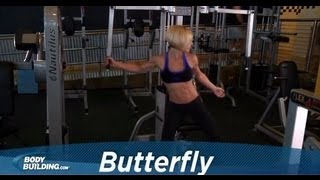 Butterfly  Chest Exercise  Bodybuildingcom [upl. by Lugo604]