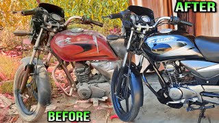 Platina Motorcycle Modified  Platina bike Restoration  Old Platina Modify  QBR [upl. by Ahsikym316]