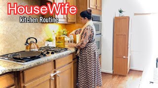 HOUSEWIFE Kitchen Routine In AMERICA 🇺🇸 [upl. by Leinad]