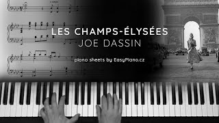 Les ChampsÉlysées Joe Dassin  piano sheets [upl. by Alleinnad102]