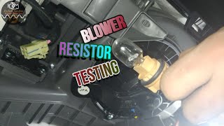 How to Verify a Bad Blower Resistor [upl. by Ezirtaeb]