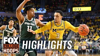 Michigan State Spartans vs Michigan Wolverines Highlights  CBB on FOX [upl. by Layor854]