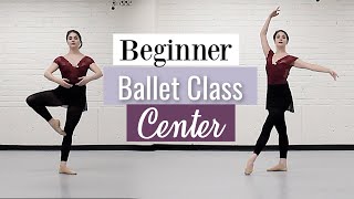 Beginner Ballet Class Center  At Home Workout  Kathryn Morgan [upl. by Euqirrne]