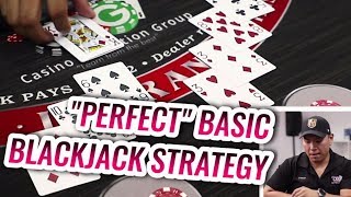 PERFECT Blackjack Basic Strategy  Blackjack Tutorial [upl. by Hannasus]