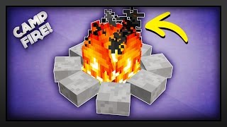 Minecraft  How To Make A Campfire [upl. by Acirfa]