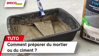 Comment préparer du mortier ou du ciment   Bricomarché [upl. by Nirihs]