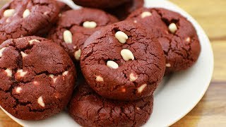 Red Velvet Chocolate Chip Cookies Recipe [upl. by Oswin]