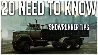 20 NEED TO KNOW SnowRunner Tips for Solo and Coop [upl. by Richara]