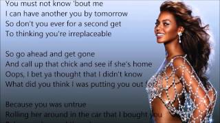 Beyonce – Irreplaceable Lyrics [upl. by Furey637]