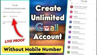 Unlimited Gmail Account Without Number Verification  Unlimited Gmail Kaise Banaye  King TECH [upl. by Medrek]