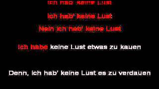 Rammstein  Keine Lust instrumental with lyrics [upl. by Yleik]