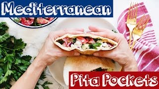 Healthy 10Minute Mediterranean Pita Pockets [upl. by Rutter736]