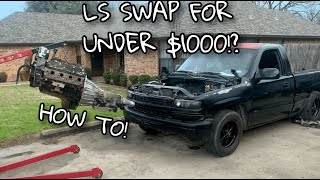 HOW TO LS SWAP A NBS SILVERADO [upl. by Michigan654]