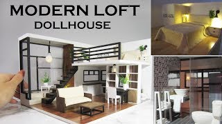 DIY Miniature  Modern Dollhouse Kit Bash [upl. by Yrakaz]