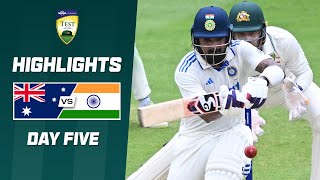 Australia v India 202425  Third Test  Day Five [upl. by Orabla744]