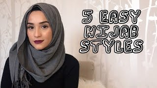 5 EASY HIJAB STYLES TUTORIAL  MILASMAMA [upl. by Heydon899]