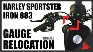 HOW TO Gauge Relocation Install on Harley Sportster Iron 883 [upl. by Tereb661]