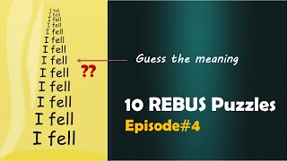 Can you solve them   10 REBUS Puzzles Episode 4 [upl. by Delahk897]