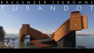 BREGENZER FESTSPIELE  Puccinis Turandot 2016 4K Nessun Dorma Seebühne Aerial View DJI Phantom OSMO [upl. by Sarat]