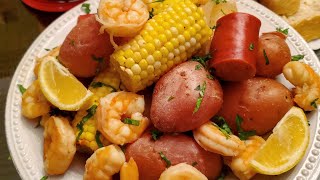 The EASIEST Low Country Crock Pot Shrimp Boil [upl. by Marcile]