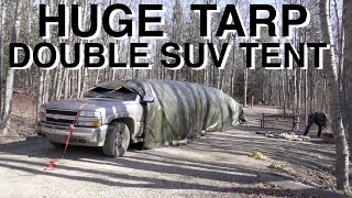 Huge Double SUV Tarp Tent Camping [upl. by Niliram82]