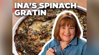 Ina Gartens Spinach Gratin  Barefoot Contessa  Food Network [upl. by Ameekahs]