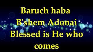 Paul Wilbur  Baruch Haba Bshem Adonai  Lyrics [upl. by Udale]