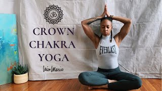 🟣 25 Minute Crown Chakra Yoga  Higher Self SpiritualUniversal Connection 🟣 [upl. by Whitebook]