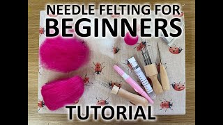 Needle Felting FOR BEGINNERS tutorial [upl. by Aimak]