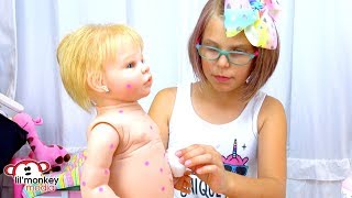 My Reborns Adeline Gets Chickenpox Reborn Babies Get Sick [upl. by Onateyac848]