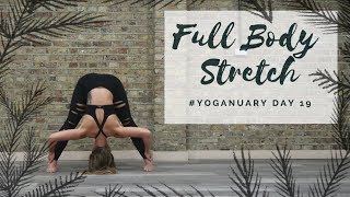 DAY 19 FULL BODY STRETCH  Yoganuary Yoga Challenge  CAT MEFFAN [upl. by Ahsiei]