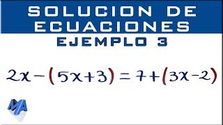 Solucionar ecuaciones lineales  Ejemplo 3 [upl. by Caddric622]