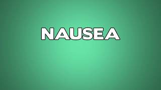 Nausea Meaning [upl. by Stelle154]