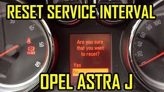 Opel Vauxhall Astra J Reset Oil Service Inspection [upl. by Natrav]