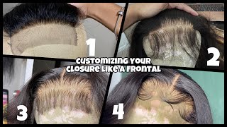 how to BLEACH PLUCK and CUSTOMIZE a closure like a PRO  wigology pt 1 closurewigs wiginstall [upl. by Aidua261]