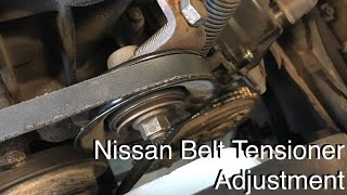 Nissan Belt Tensioner Adjustment [upl. by Alrzc]