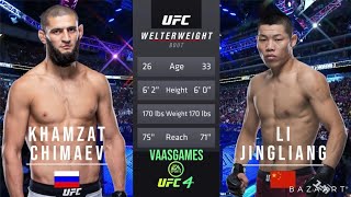 UFC 267 Khamzat Chimaev vs Li Jingliang Full Fight [upl. by Enelyw]