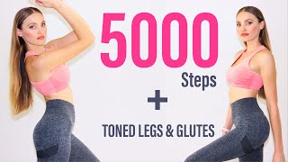 5000 Steps  Toned Legs Glutes  Aerobic Step Challenge  Low Impact Walking Workout [upl. by Mara914]