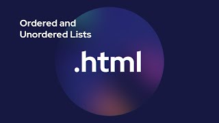 HTML Ordered and Unordered Lists [upl. by Felicie195]