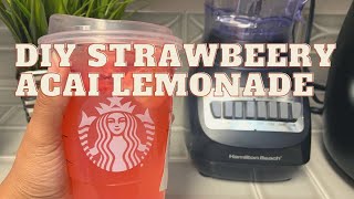 Make Your Own Starbucks Drink  Strawberry Acai Lemonade [upl. by Asenej]