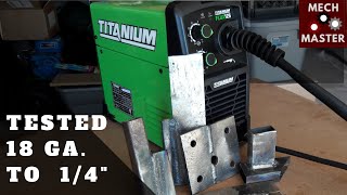 Harbor Freight Titanium Flux 125 Welder Thickness Test [upl. by Proulx649]