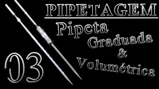 03  Pipetagem Pipeta graduada e pipeta volumétrica [upl. by Ylecic]