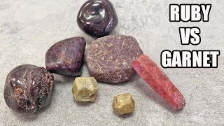 Ruby vs Garnet  How to Identify Ruby and Garnet Stones [upl. by Hoxsie]