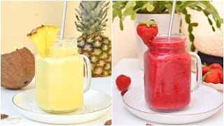 2 RECETTES DE SMOOTHIE POUR L’ÉTÉ  🍍🍓 [upl. by Marilla]