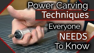 Wood CarvingPower Carving Techniques You NEED To Know [upl. by Lekym148]